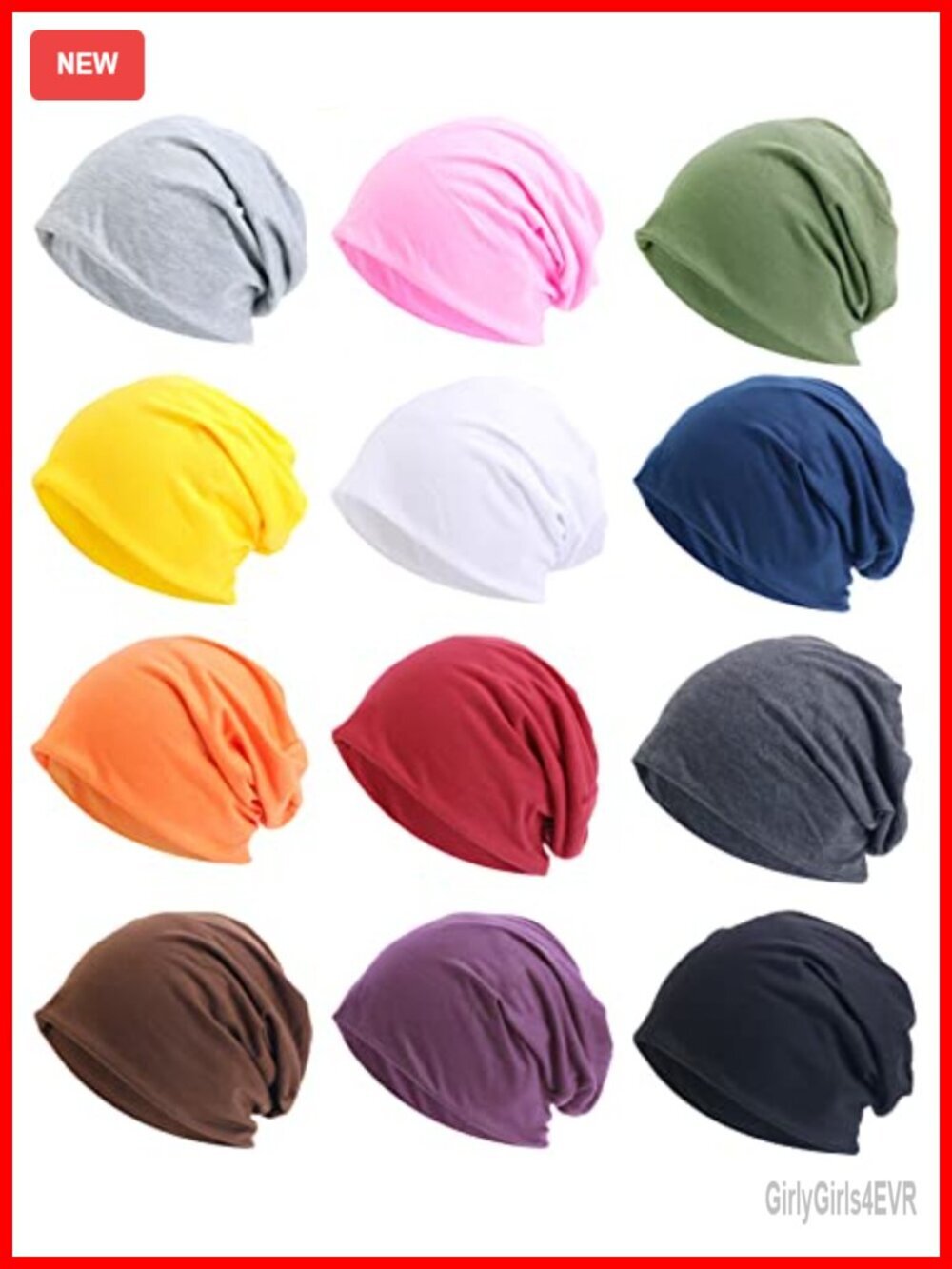 Unisex Beanie Hats Slouchy Soft Skull Caps Multipack for Men Women